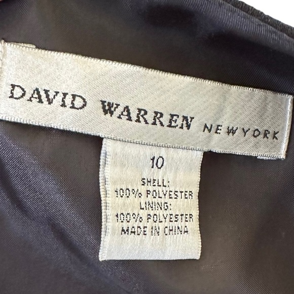 David Warren New York Womens Black Short Sleeve Sheath Tie Waist Midi Dress Sz10 - Picture 5 of 11
